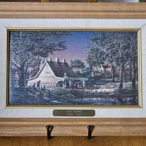 Terry Redlin "Family Time" Collage Canvas Framed Oak Precious Memories